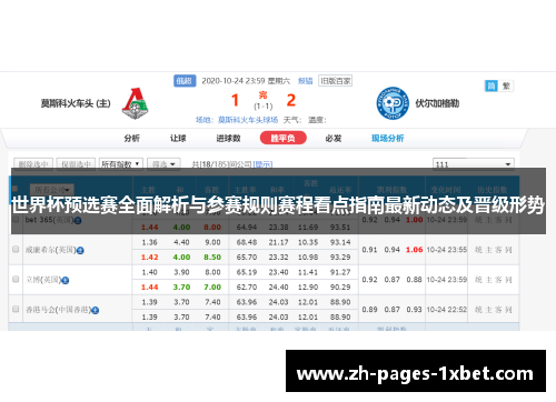 世界杯预选赛全面解析与参赛规则赛程看点指南最新动态及晋级形势